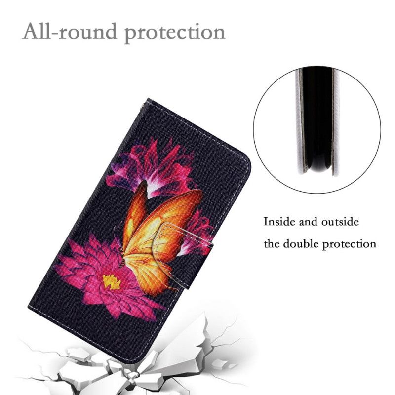 Flip Cover Poco M4 Pro 5G Sommerfugl Og Lotus