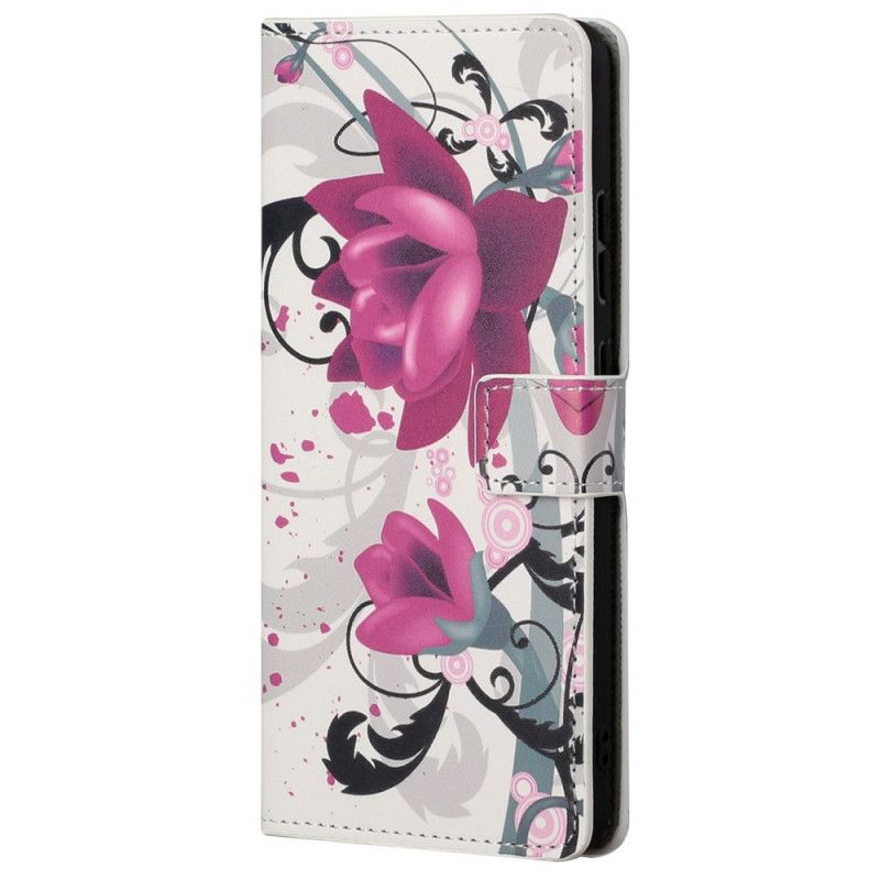 Flip Cover Poco M4 Pro 5G Tropiske Blomster