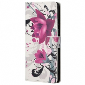 Flip Cover Poco M4 Pro 5G Tropiske Blomster