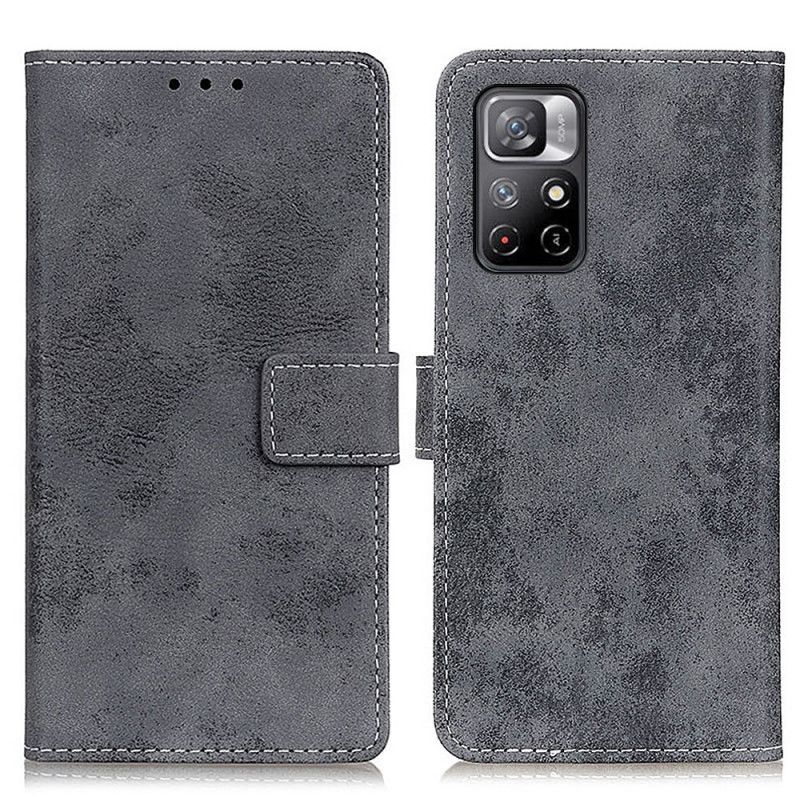 Flip Cover Poco M4 Pro 5G Vintage Lædereffekt