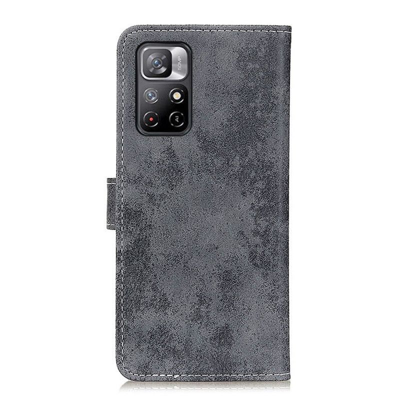 Flip Cover Poco M4 Pro 5G Vintage Lædereffekt