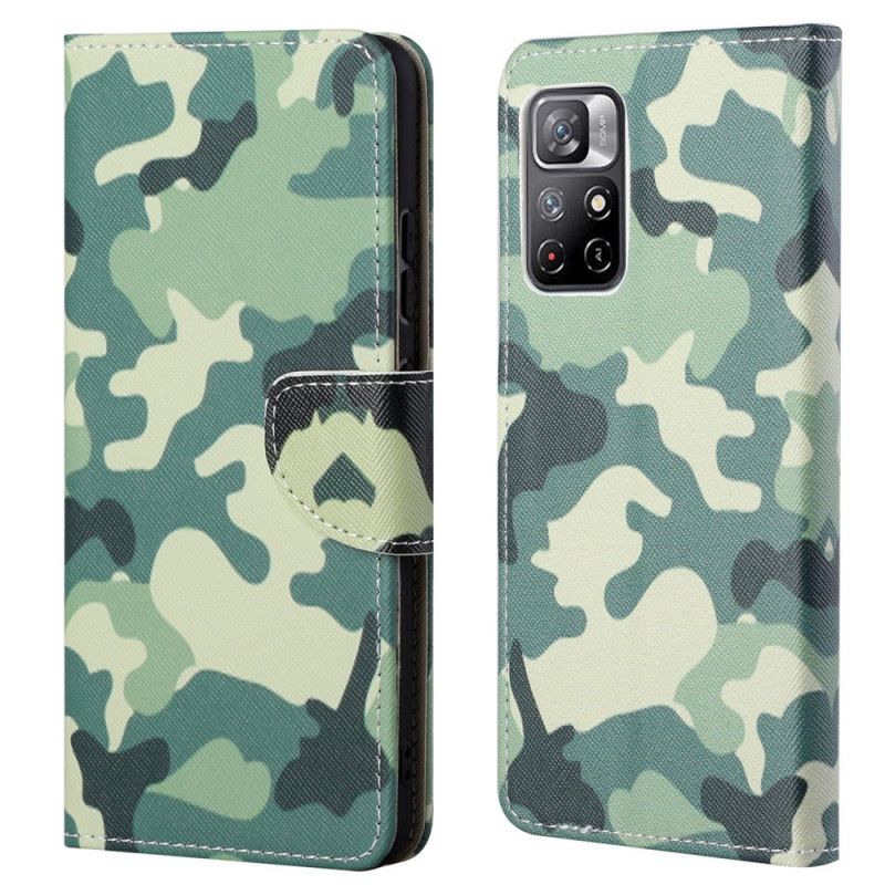 Læder Cover Poco M4 Pro 5G Camouflage