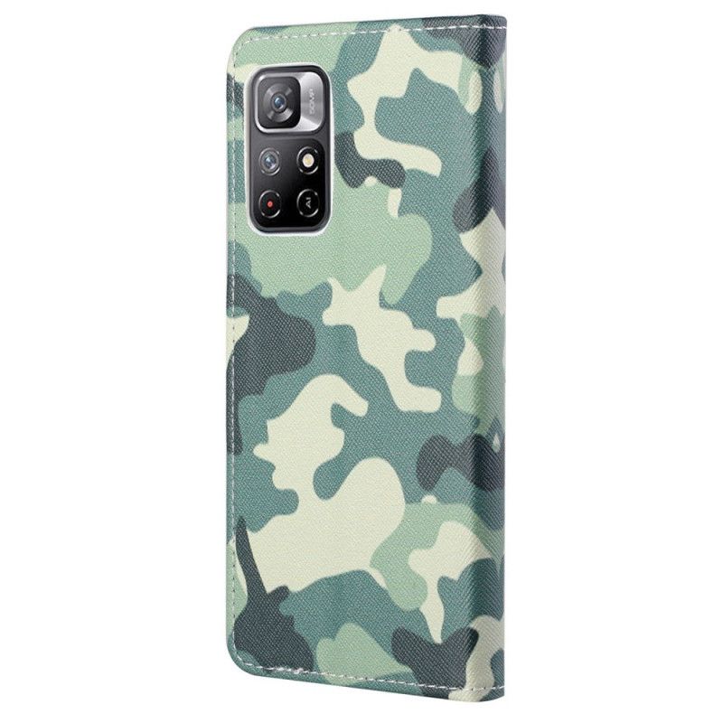 Læder Cover Poco M4 Pro 5G Camouflage