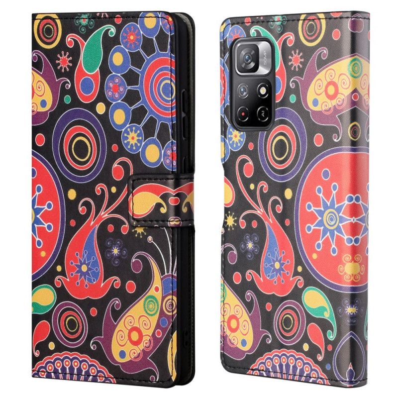 Læder Cover Poco M4 Pro 5G Galaxy Design