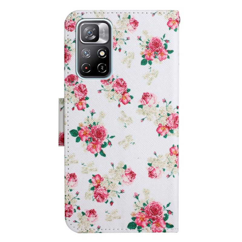 Læder Cover Poco M4 Pro 5G Liberty Royal Flowers