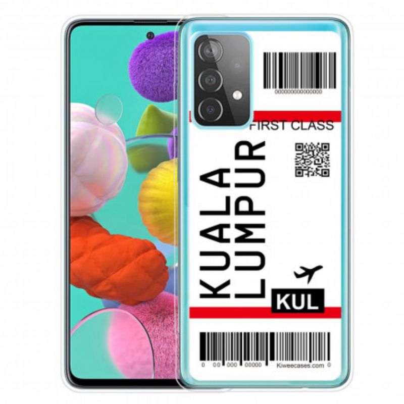 Cover Samsung Galaxy A52 4G / A52 5G / A52s 5G Boardingkort Til Kuala Lumpur