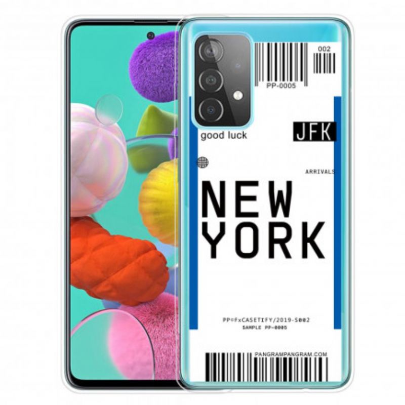 Cover Samsung Galaxy A52 4G / A52 5G / A52s 5G Boardingkort Til New York