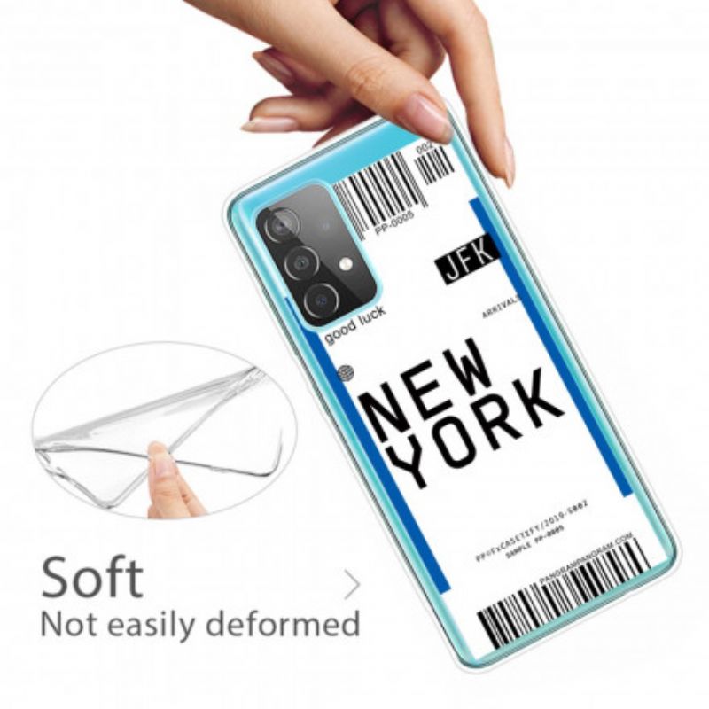 Cover Samsung Galaxy A52 4G / A52 5G / A52s 5G Boardingkort Til New York