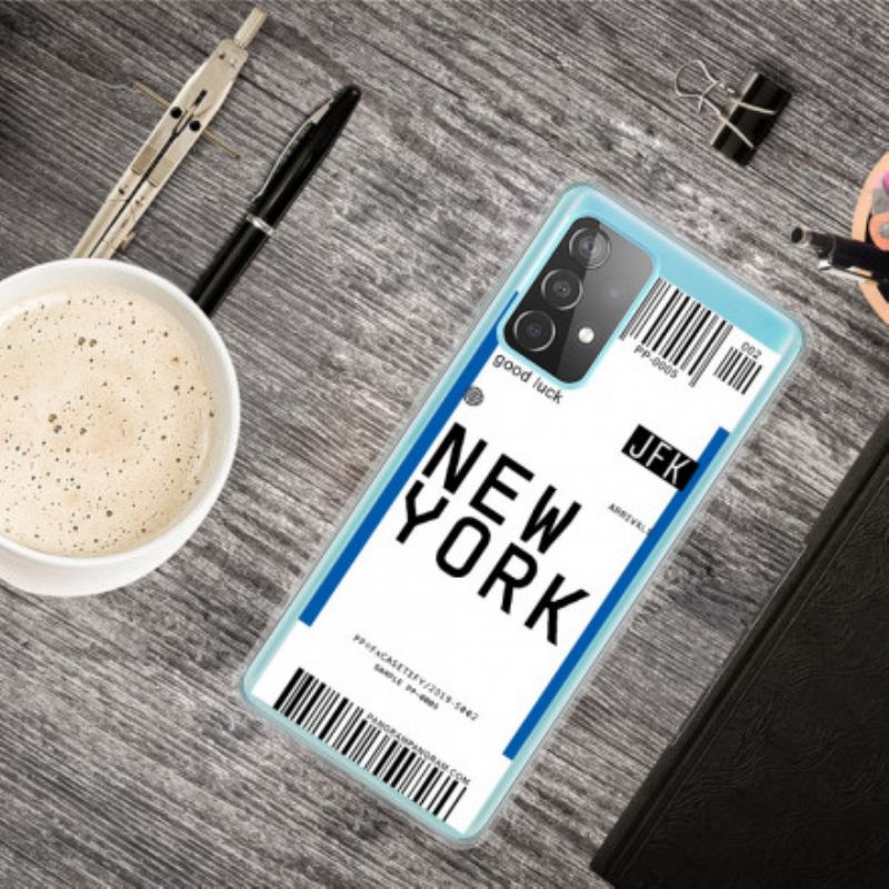 Cover Samsung Galaxy A52 4G / A52 5G / A52s 5G Boardingkort Til New York