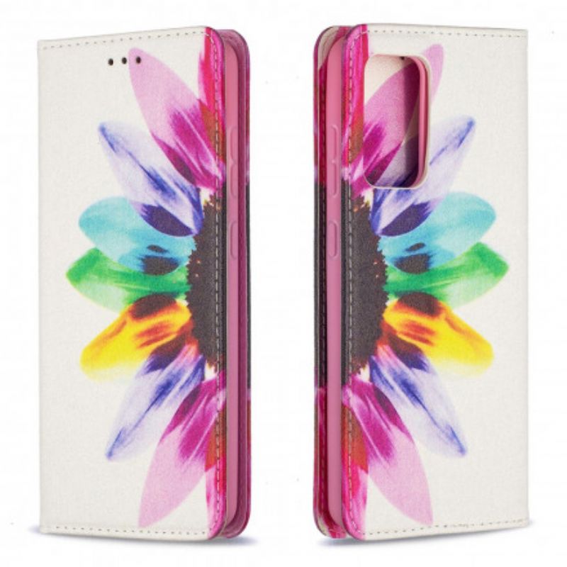 Cover Samsung Galaxy A52 4G / A52 5G / A52s 5G Flip Cover Akvarelblomst