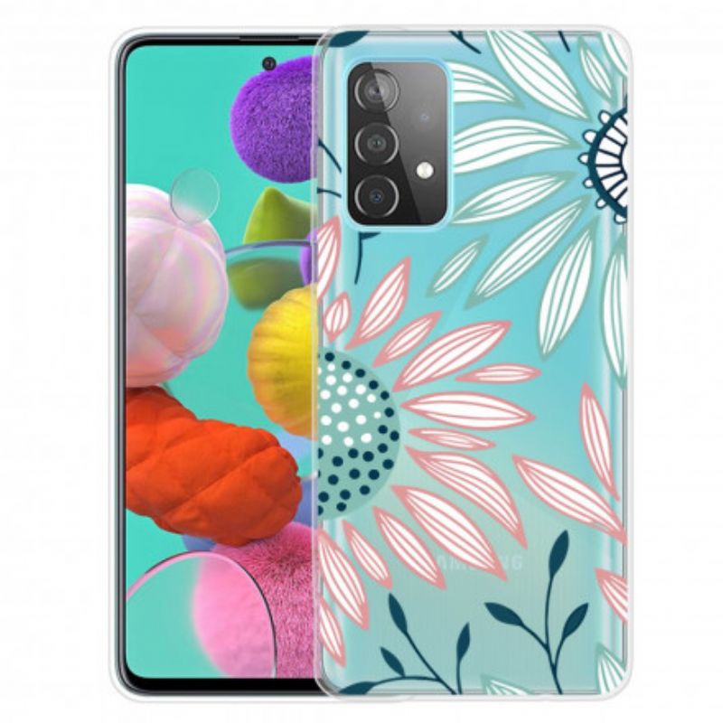 Cover Samsung Galaxy A52 4G / A52 5G / A52s 5G En Gennemsigtig Blomst