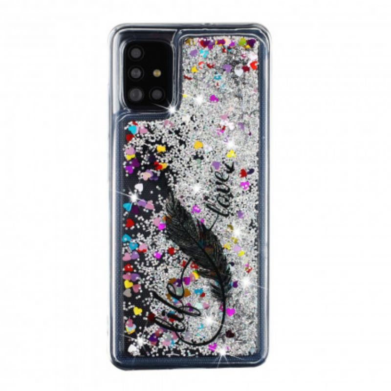 Cover Samsung Galaxy A52 4G / A52 5G / A52s 5G Liv & Kærlighed Glitter