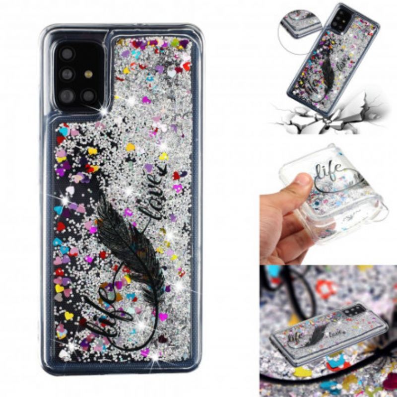 Cover Samsung Galaxy A52 4G / A52 5G / A52s 5G Liv & Kærlighed Glitter