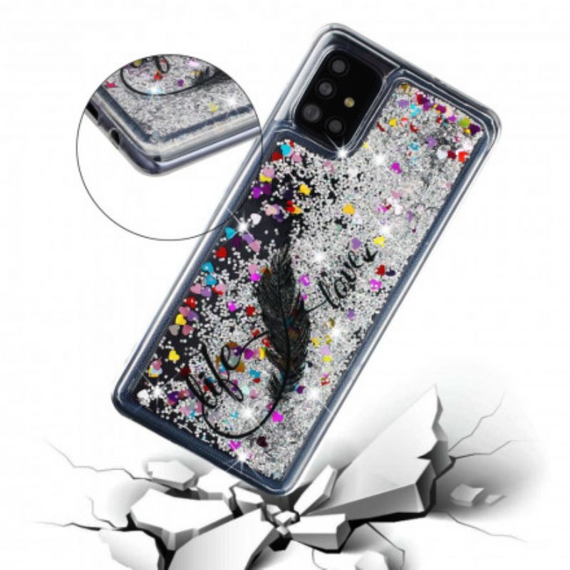 Cover Samsung Galaxy A52 4G / A52 5G / A52s 5G Liv & Kærlighed Glitter