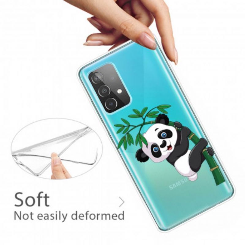 Cover Samsung Galaxy A52 4G / A52 5G / A52s 5G Panda På Bambus