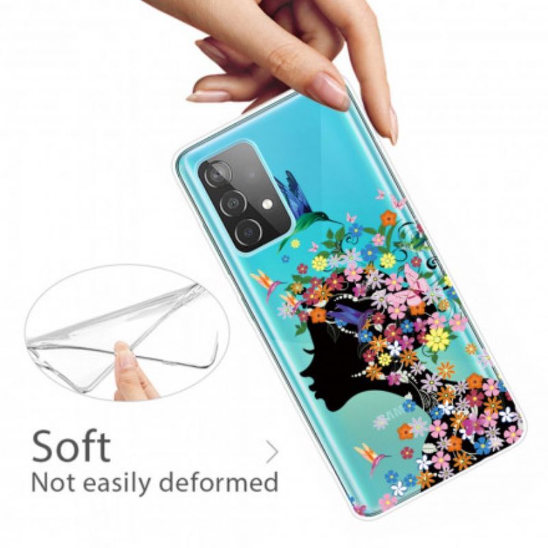 Cover Samsung Galaxy A52 4G / A52 5G / A52s 5G Smukt Blomsterhoved