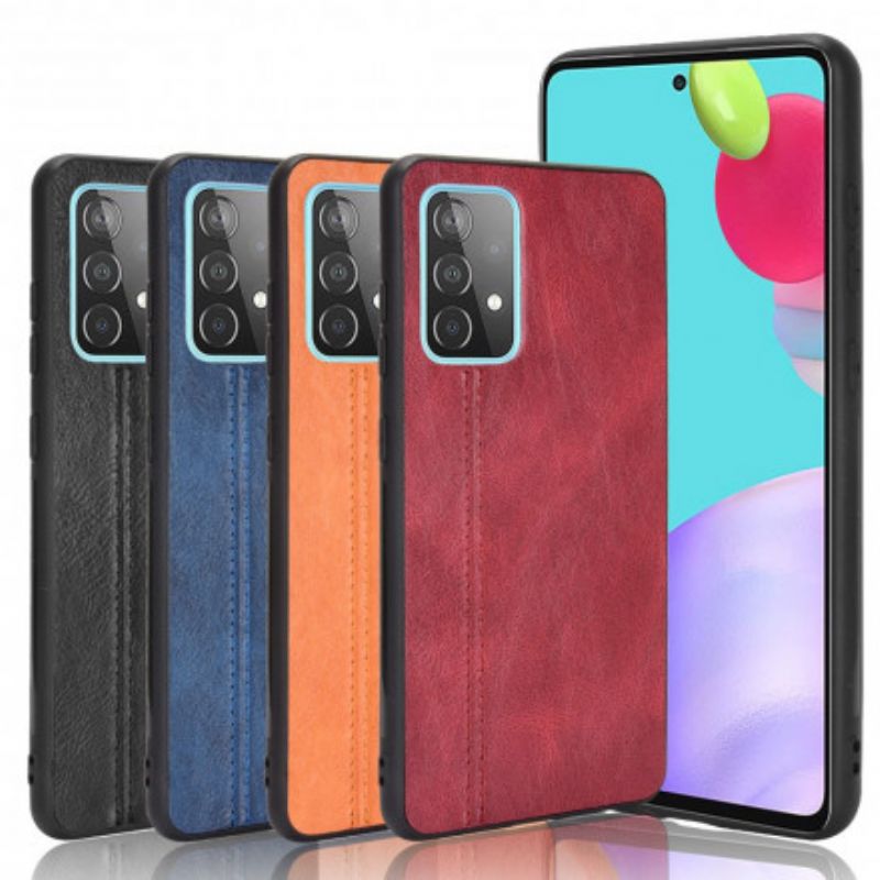 Cover Samsung Galaxy A52 4G / A52 5G / A52s 5G Søm Lædereffekt