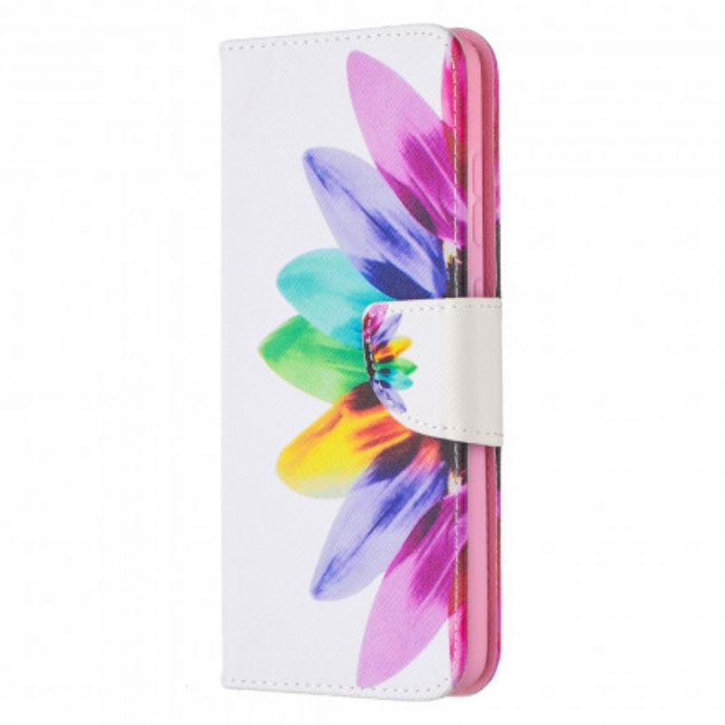 Flip Cover Samsung Galaxy A52 4G / A52 5G / A52s 5G Akvarelblomst