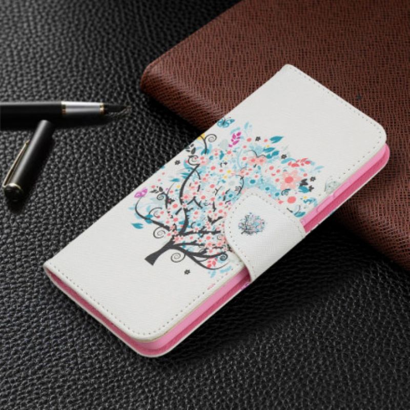 Flip Cover Samsung Galaxy A52 4G / A52 5G / A52s 5G Blomstret Træ