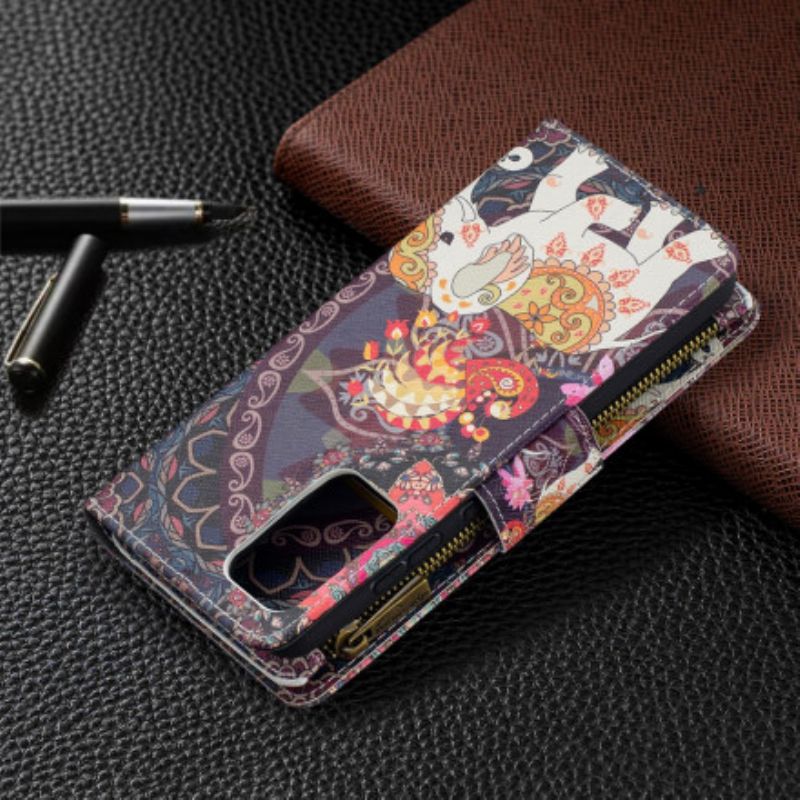 Flip Cover Samsung Galaxy A52 4G / A52 5G / A52s 5G Elefant Lynlåslomme