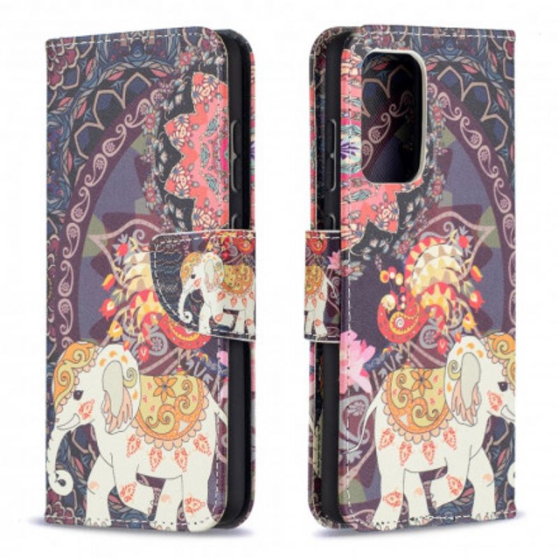 Flip Cover Samsung Galaxy A52 4G / A52 5G / A52s 5G Etnisk Elefantmandala