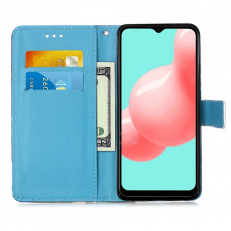 Flip Cover Samsung Galaxy A52 4G / A52 5G / A52s 5G Gyldne Sommerfugle