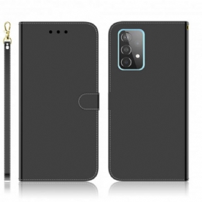 Flip Cover Samsung Galaxy A52 4G / A52 5G / A52s 5G Imiteret Læderbetrækspejl