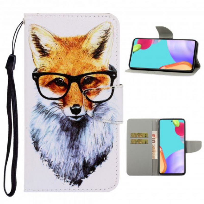 Flip Cover Samsung Galaxy A52 4G / A52 5G / A52s 5G Med Snor Smart Fox Med Rem