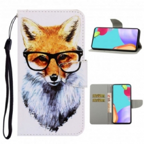 Flip Cover Samsung Galaxy A52 4G / A52 5G / A52s 5G Med Snor Smart Fox Med Rem