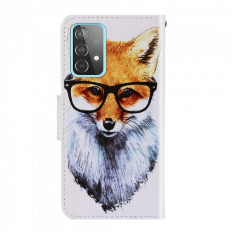 Flip Cover Samsung Galaxy A52 4G / A52 5G / A52s 5G Med Snor Smart Fox Med Rem