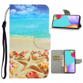 Flip Cover Samsung Galaxy A52 4G / A52 5G / A52s 5G Med Snor Thong Beach