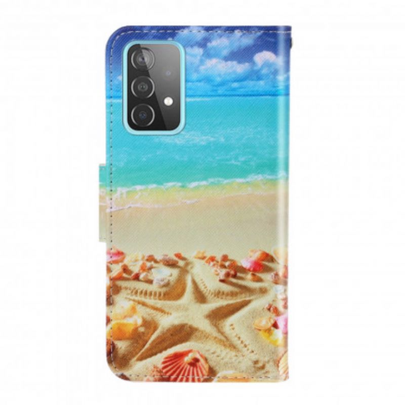 Flip Cover Samsung Galaxy A52 4G / A52 5G / A52s 5G Med Snor Thong Beach