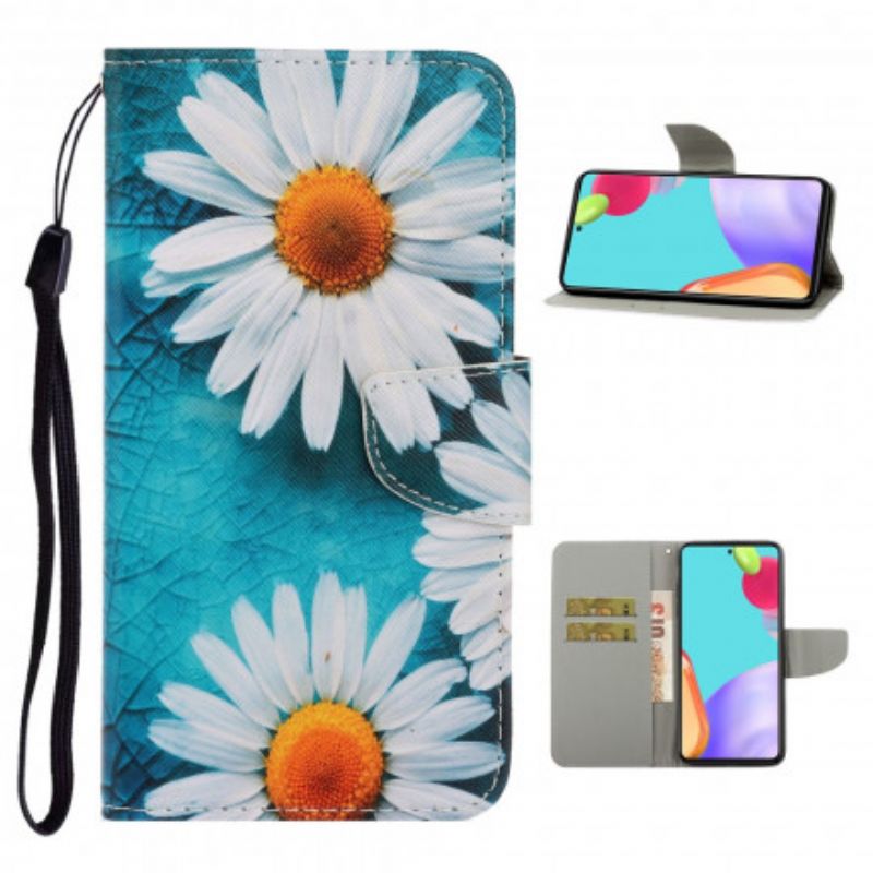 Flip Cover Samsung Galaxy A52 4G / A52 5G / A52s 5G Med Snor Thong Tusindfryd