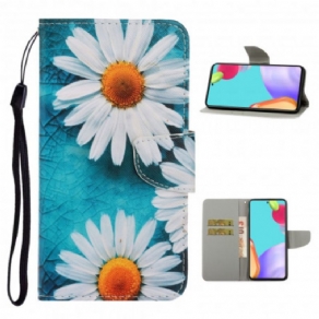 Flip Cover Samsung Galaxy A52 4G / A52 5G / A52s 5G Med Snor Thong Tusindfryd