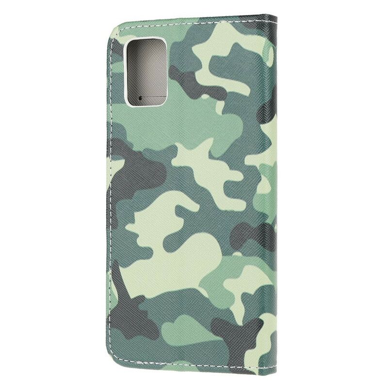 Flip Cover Samsung Galaxy A52 4G / A52 5G / A52s 5G Militær Camouflage