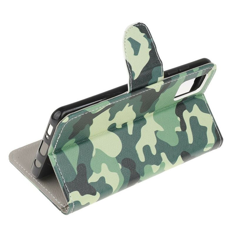 Flip Cover Samsung Galaxy A52 4G / A52 5G / A52s 5G Militær Camouflage