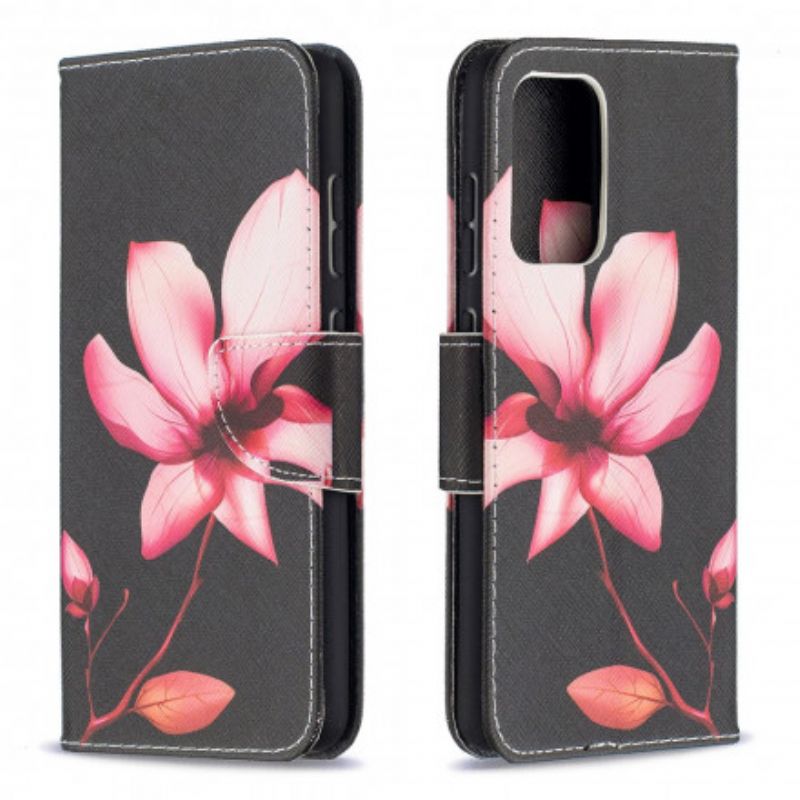 Flip Cover Samsung Galaxy A52 4G / A52 5G / A52s 5G Pink Blomst