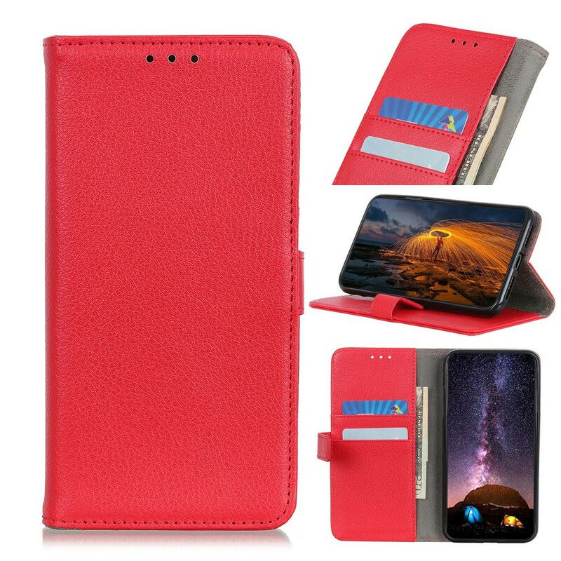 Flip Cover Samsung Galaxy A52 4G / A52 5G / A52s 5G Traditionelt Litchi