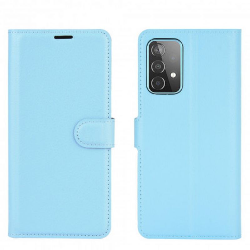 Læder Cover Samsung Galaxy A52 4G / A52 5G / A52s 5G Lychee Classic