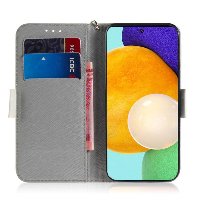 Læder Cover Samsung Galaxy A52 4G / A52 5G / A52s 5G Med Snor Elsk Min Hundestrop