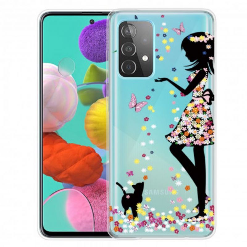 Mobilcover Samsung Galaxy A52 4G / A52 5G / A52s 5G Smukt Blomsterhoved