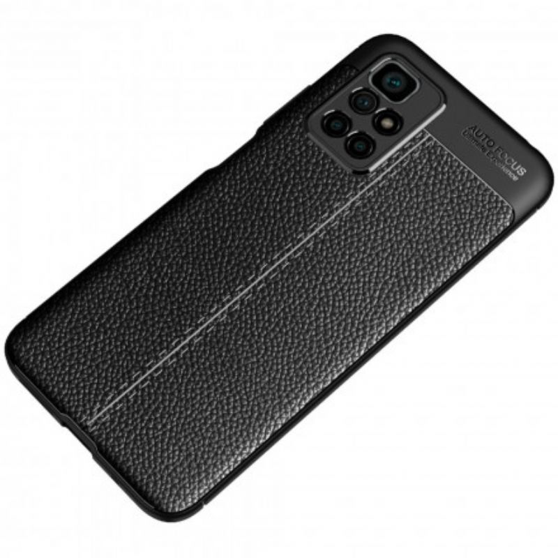 Cover Xiaomi Redmi 10 Dobbelt Linje Litchi Lædereffekt