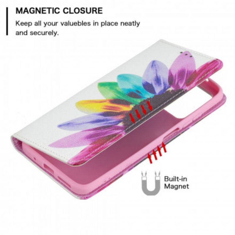 Cover Xiaomi Redmi 10 Flip Cover Akvarelblomst