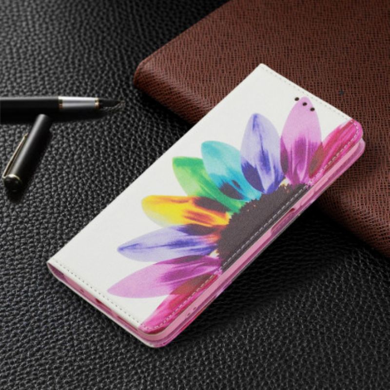 Cover Xiaomi Redmi 10 Flip Cover Akvarelblomst