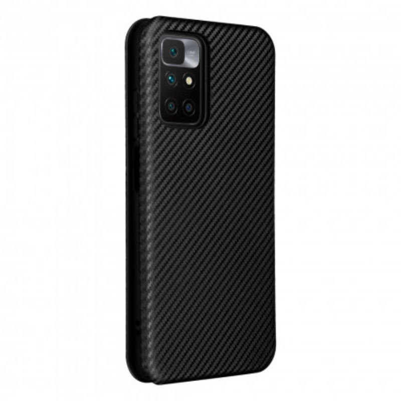 Cover Xiaomi Redmi 10 Flip Cover Farvet Carbon Silikone