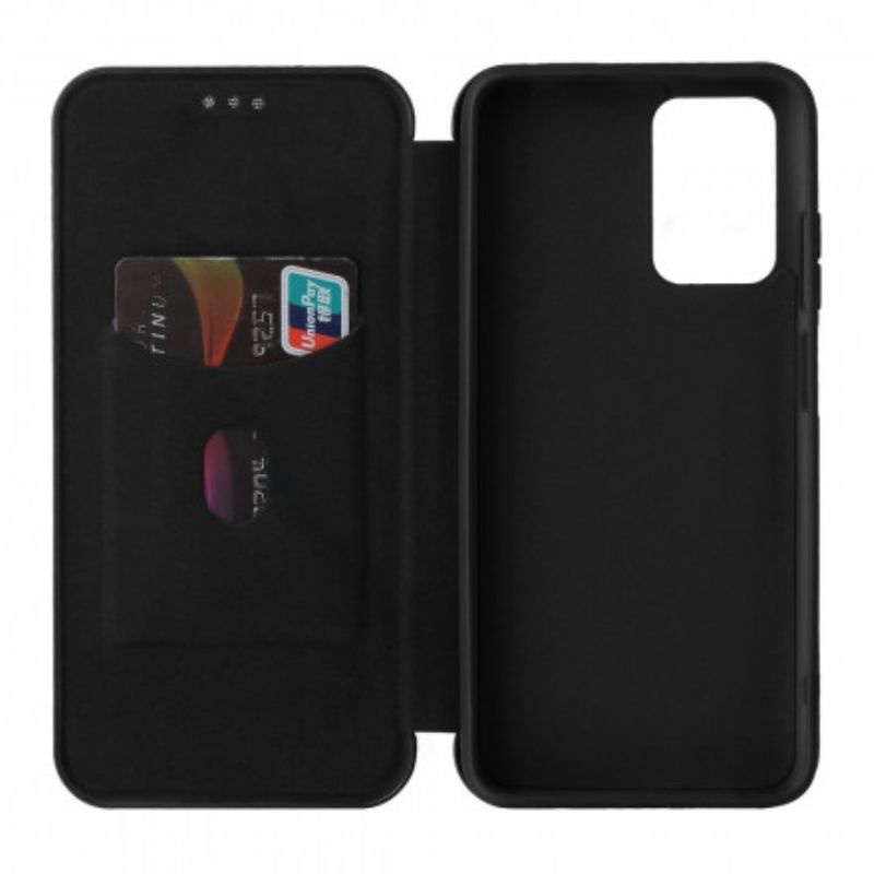 Cover Xiaomi Redmi 10 Flip Cover Farvet Carbon Silikone