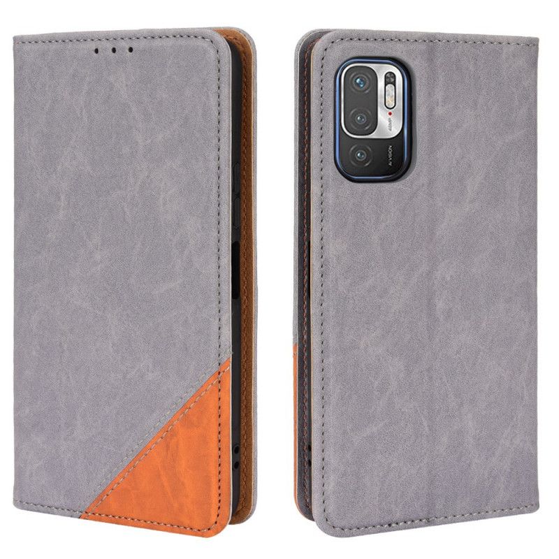 Cover Xiaomi Redmi 10 Flip Cover Farvet Trekant