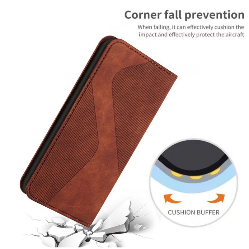 Cover Xiaomi Redmi 10 Flip Cover S-design Læderstil