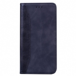 Cover Xiaomi Redmi 10 Flip Cover Tofarvet Business Lædereffekt