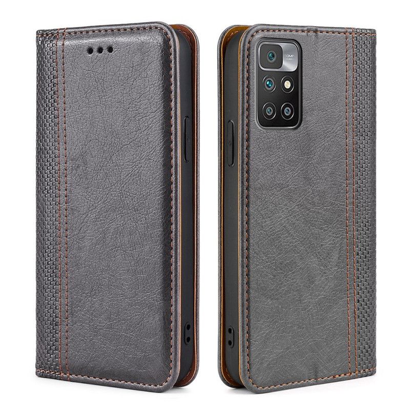 Cover Xiaomi Redmi 10 Flip Cover Vintage Læderstil